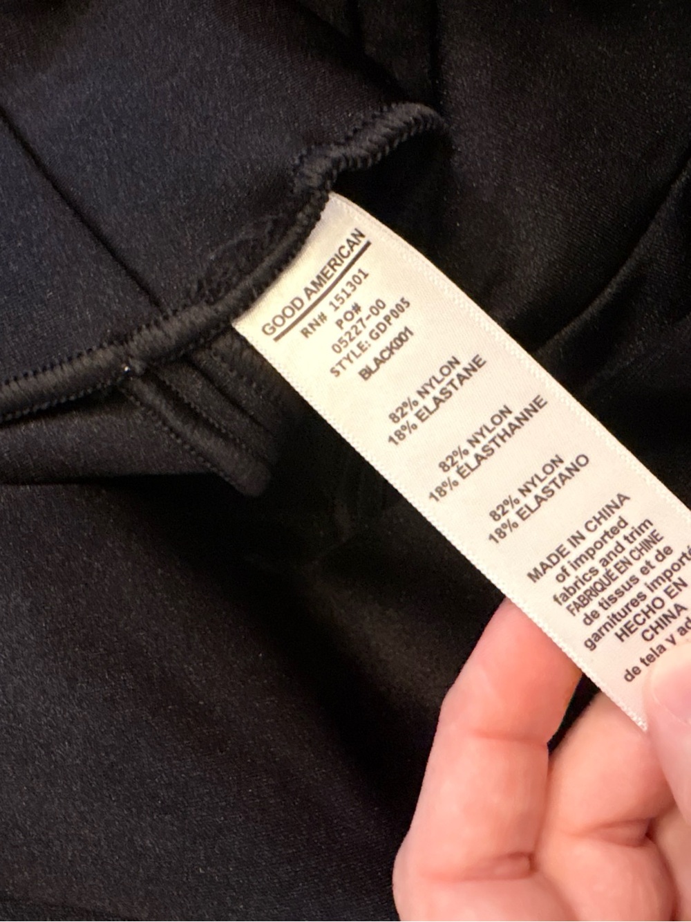 Good American GDP005 The High Shine Boss Disco Pant In Black - Picture 3 of 6